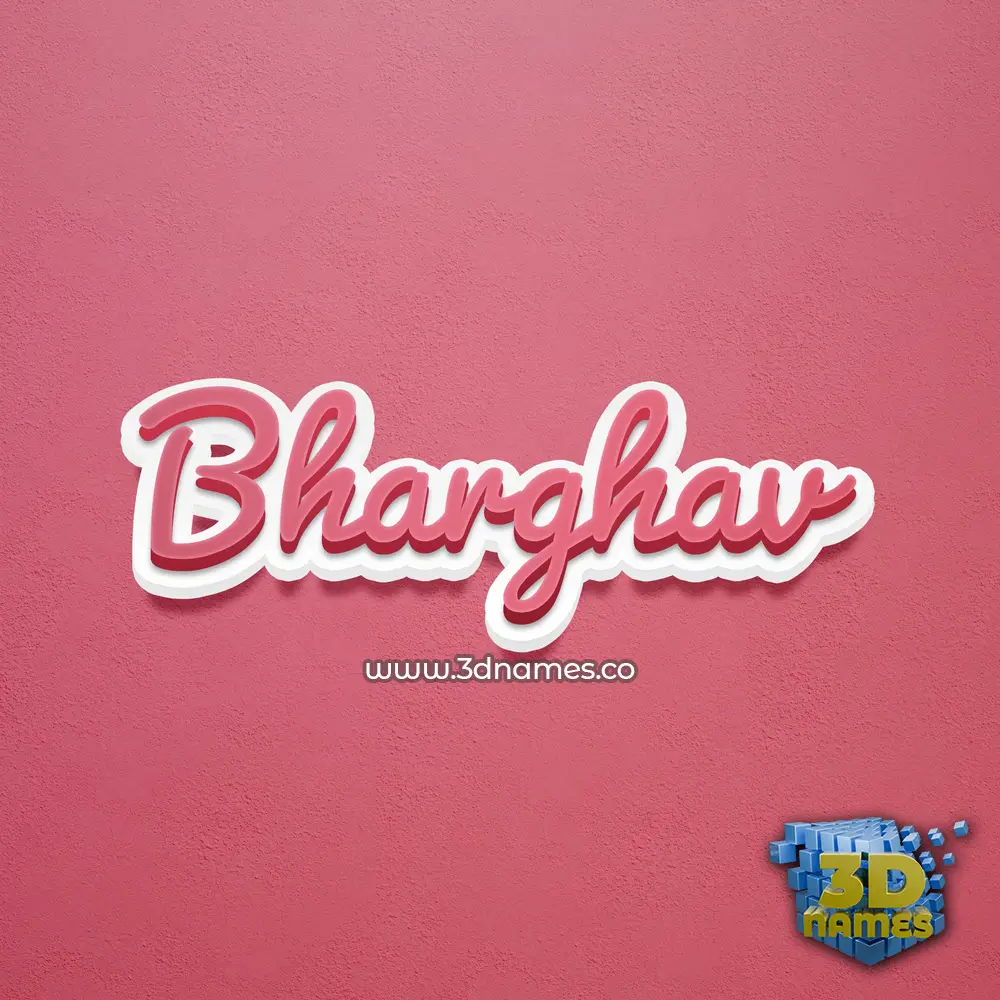 bharghav in Red Scribble style - 3D name wallpaper