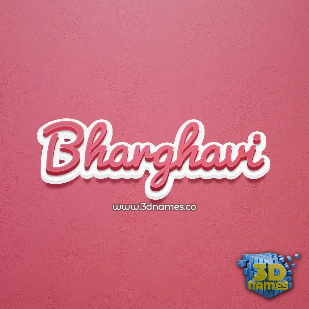 bharghavi in Red Scribble style - 3D name wallpaper