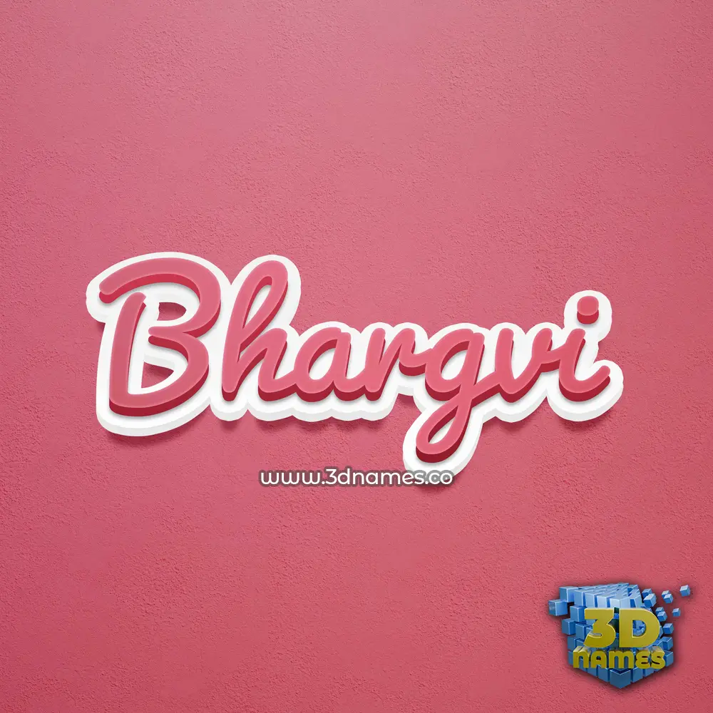 bhargvi in Red Scribble style - 3D name wallpaper