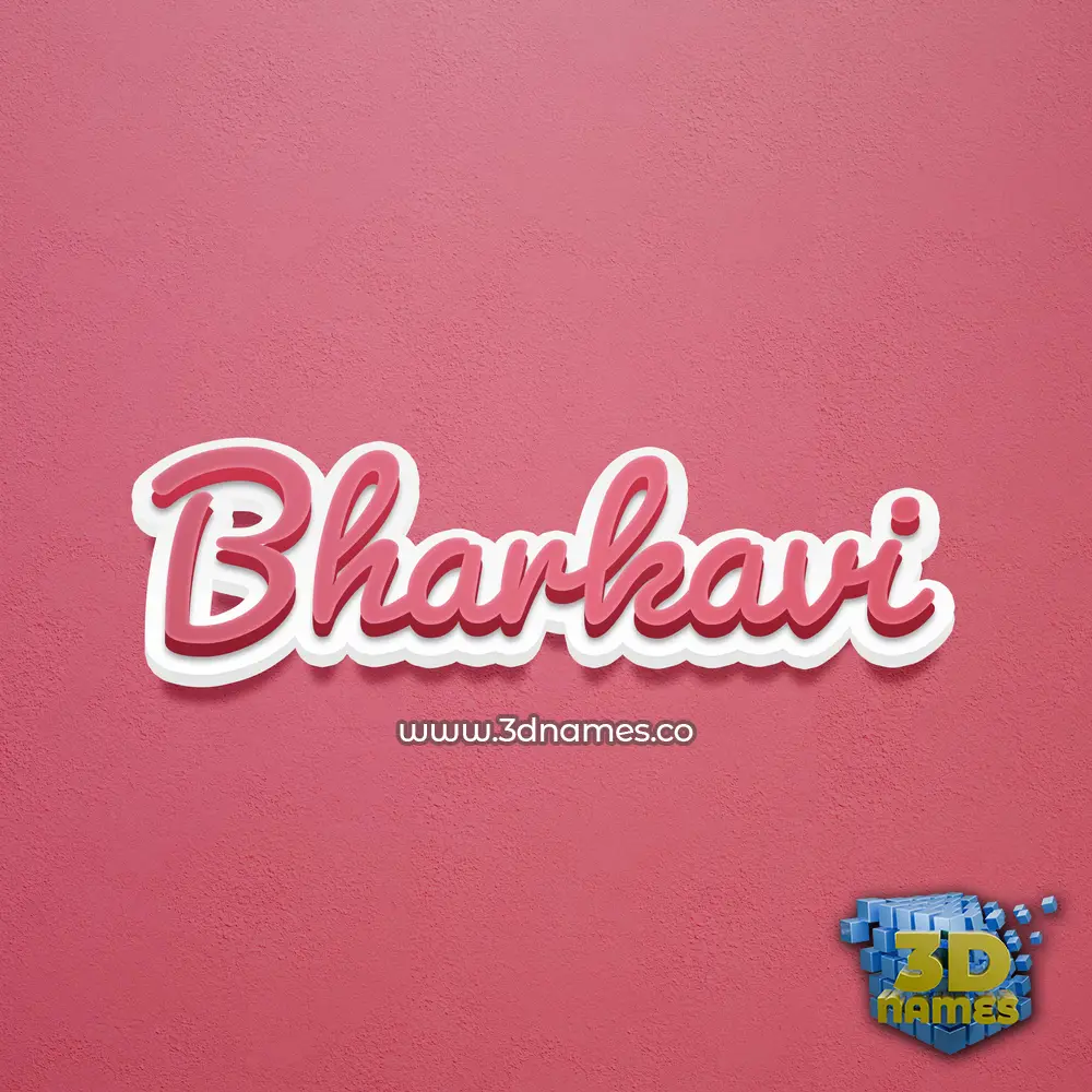 bharkavi in Red Scribble style - 3D name wallpaper