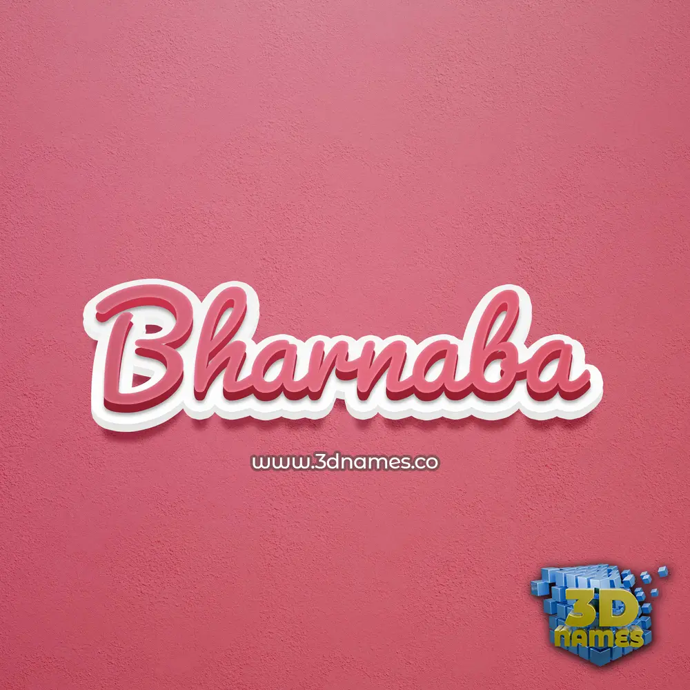 bharnaba in Red Scribble style - 3D name wallpaper