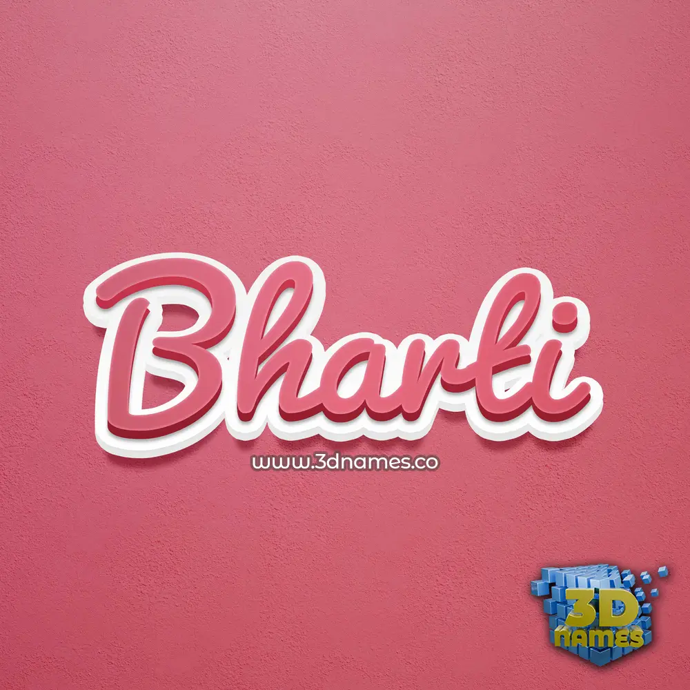 bharti in Red Scribble style - 3D name wallpaper