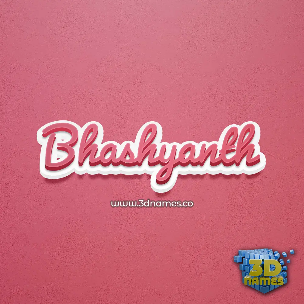 bhashyanth in Red Scribble style - 3D name wallpaper
