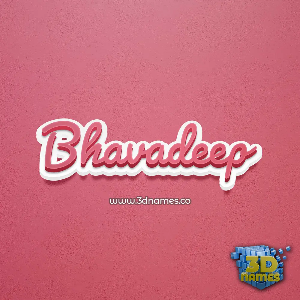 bhavadeep in Red Scribble style - 3D name wallpaper