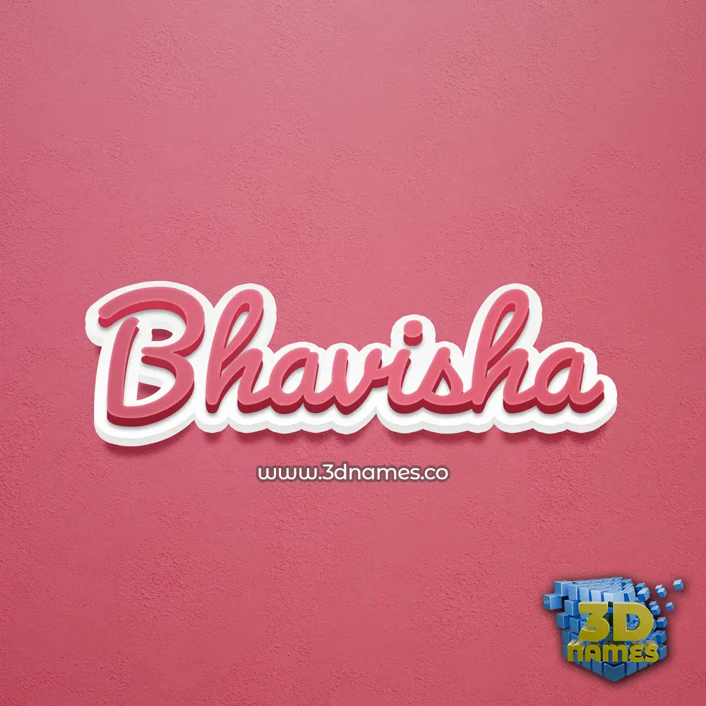 bhavisha in Red Scribble style - 3D name wallpaper