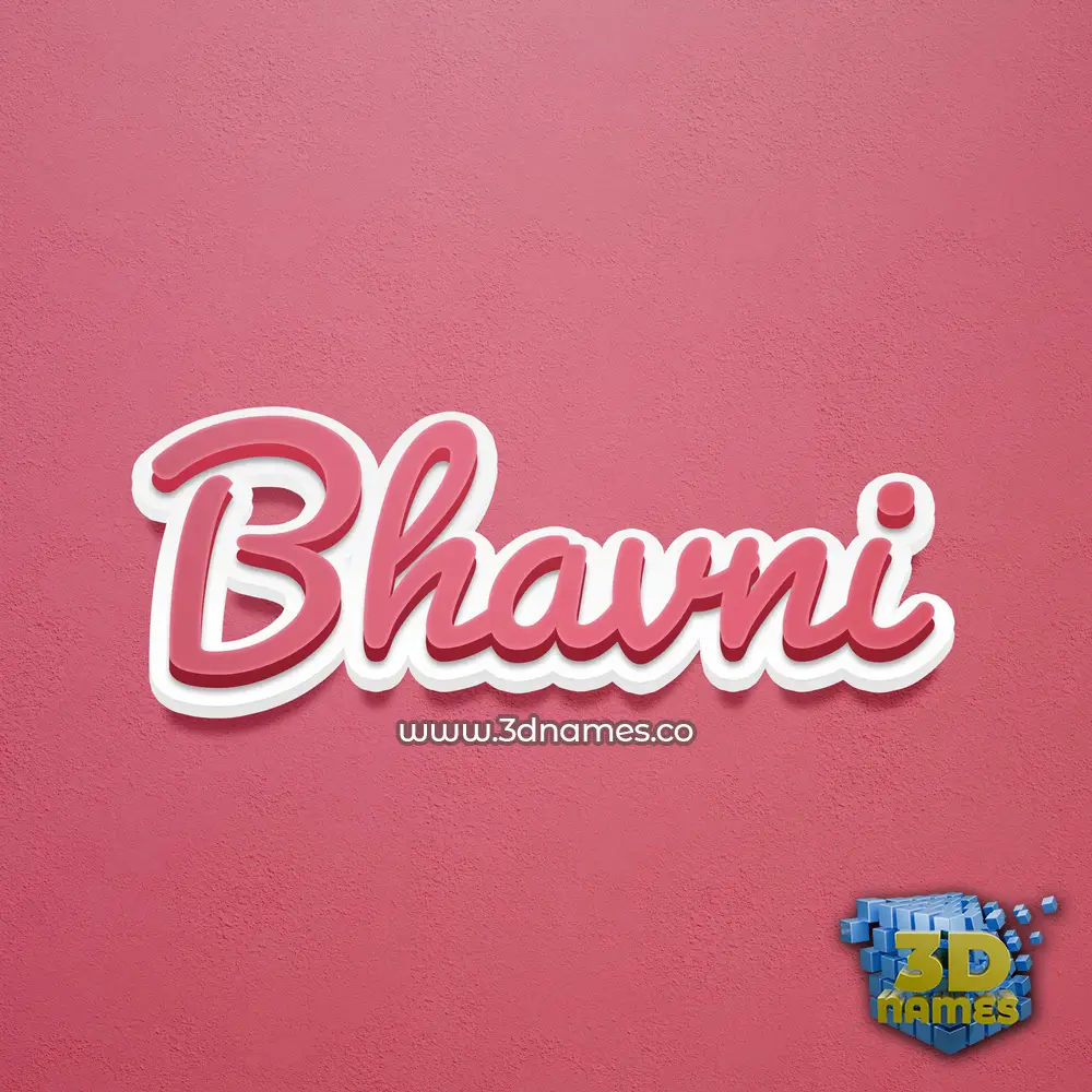 bhavni in Red Scribble style - 3D name wallpaper
