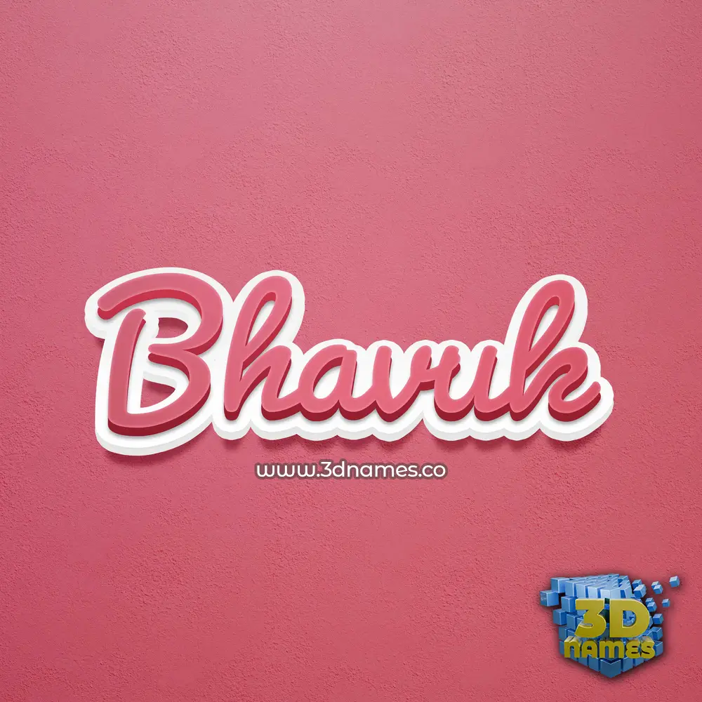 bhavuk in Red Scribble style - 3D name wallpaper