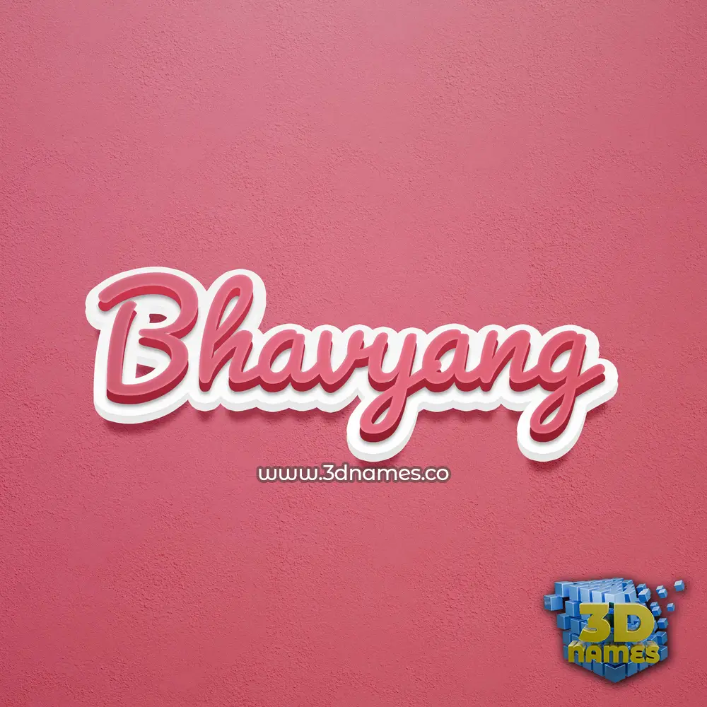 bhavyang in Red Scribble style - 3D name wallpaper