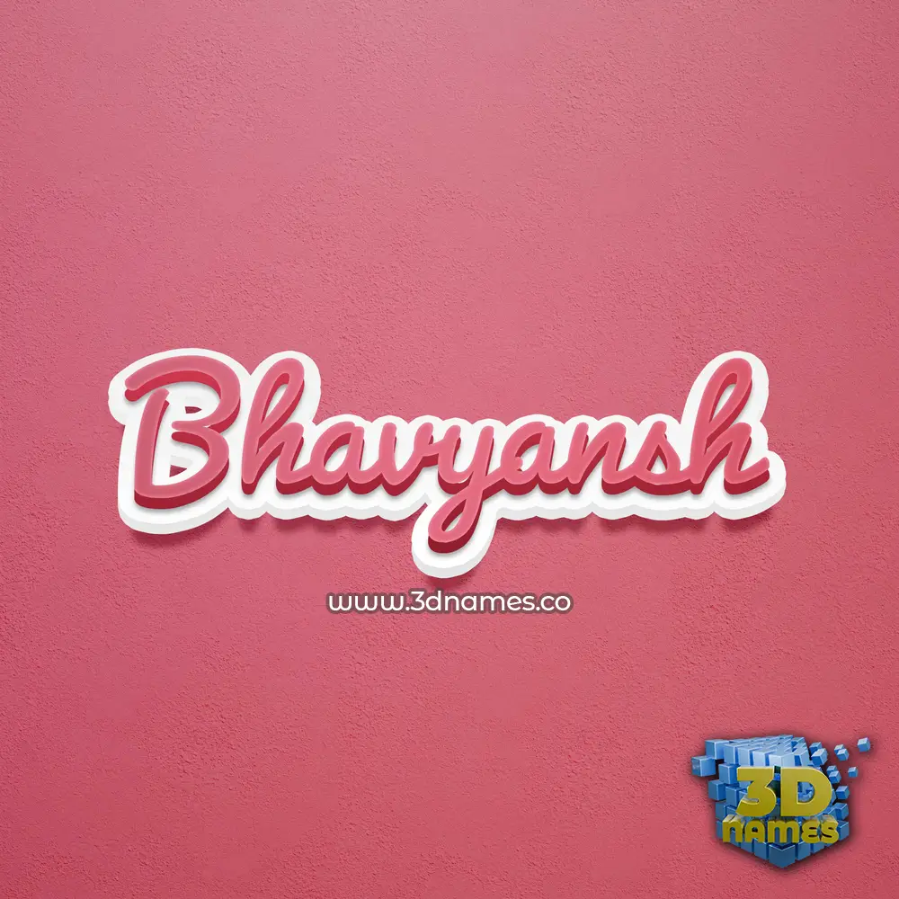 bhavyansh in Red Scribble style - 3D name wallpaper