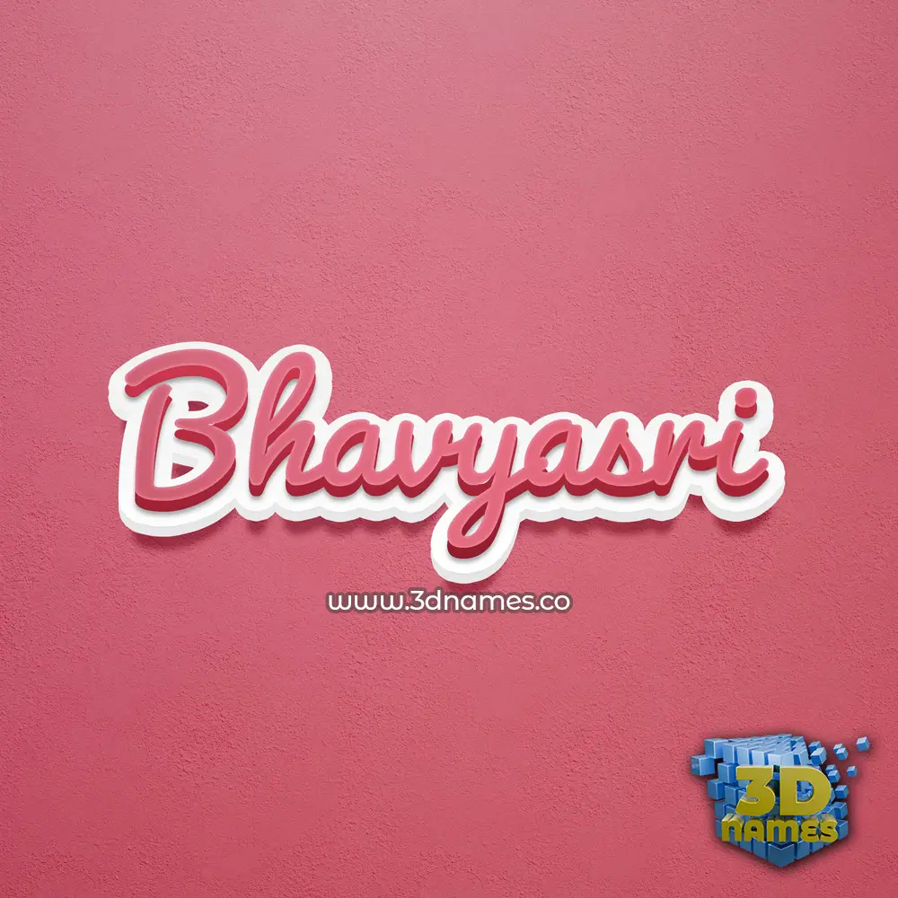 bhavyasri in Red Scribble style - 3D name wallpaper