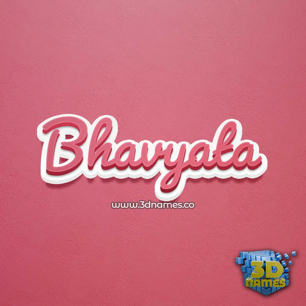 bhavyata in Red Scribble style - 3D name wallpaper