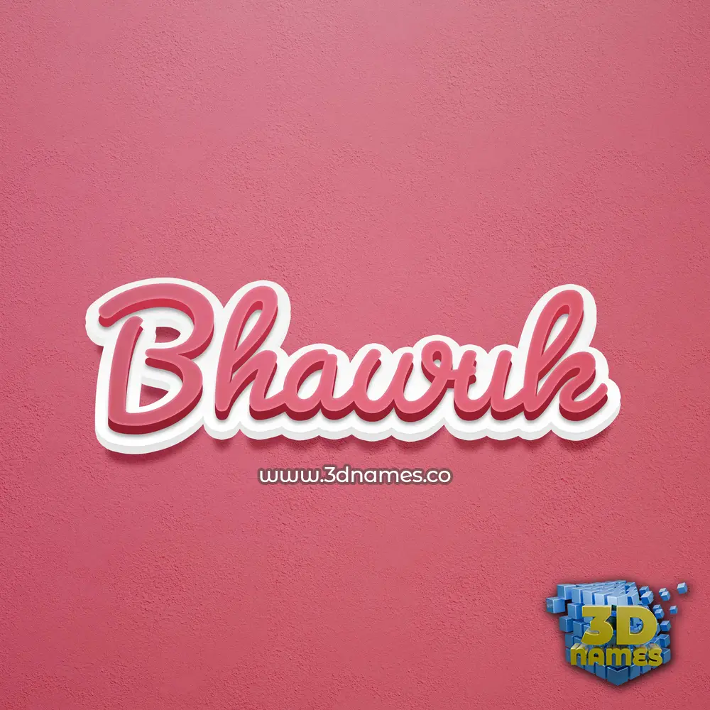 bhawuk in Red Scribble style - 3D name wallpaper