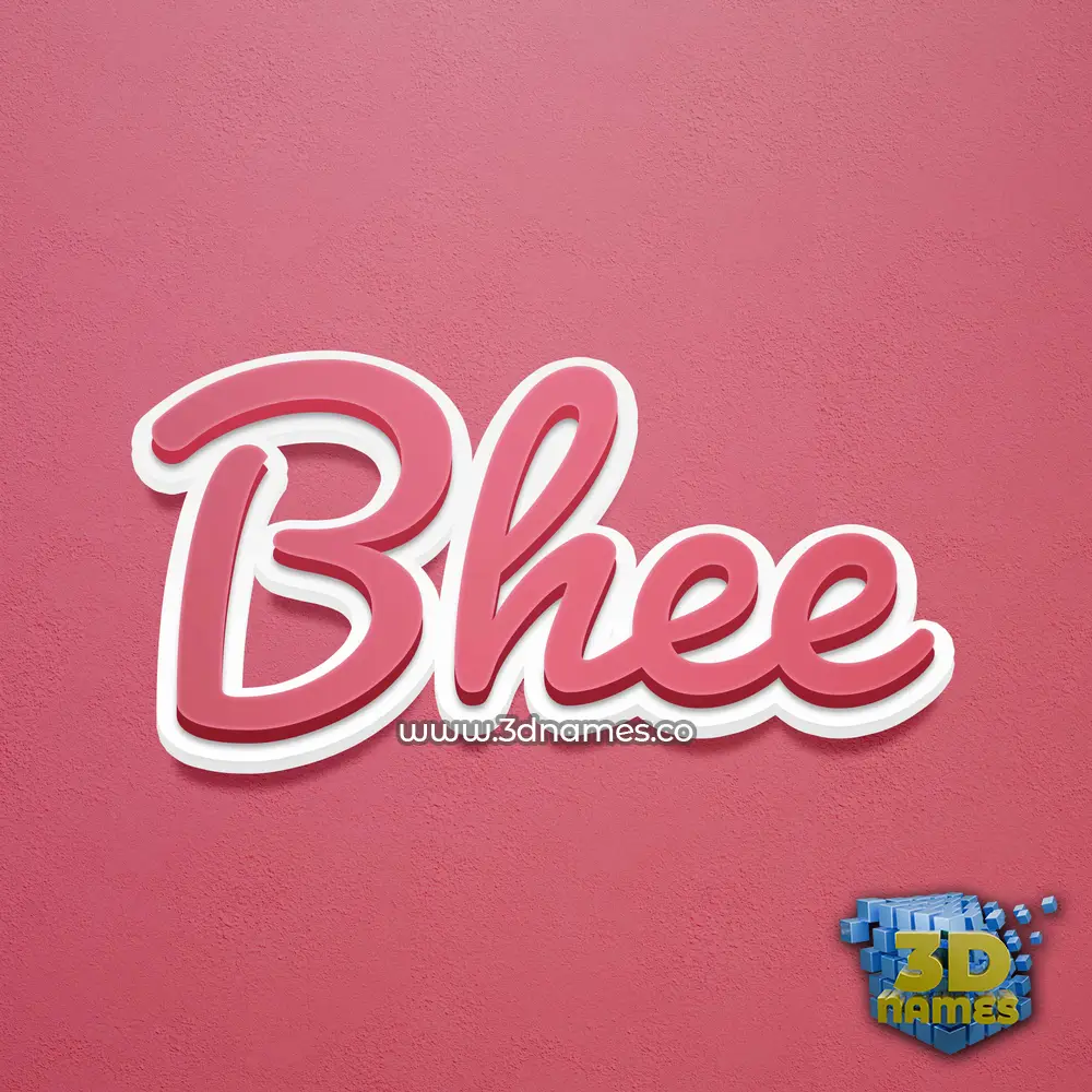 bhee in Red Scribble style - 3D name wallpaper