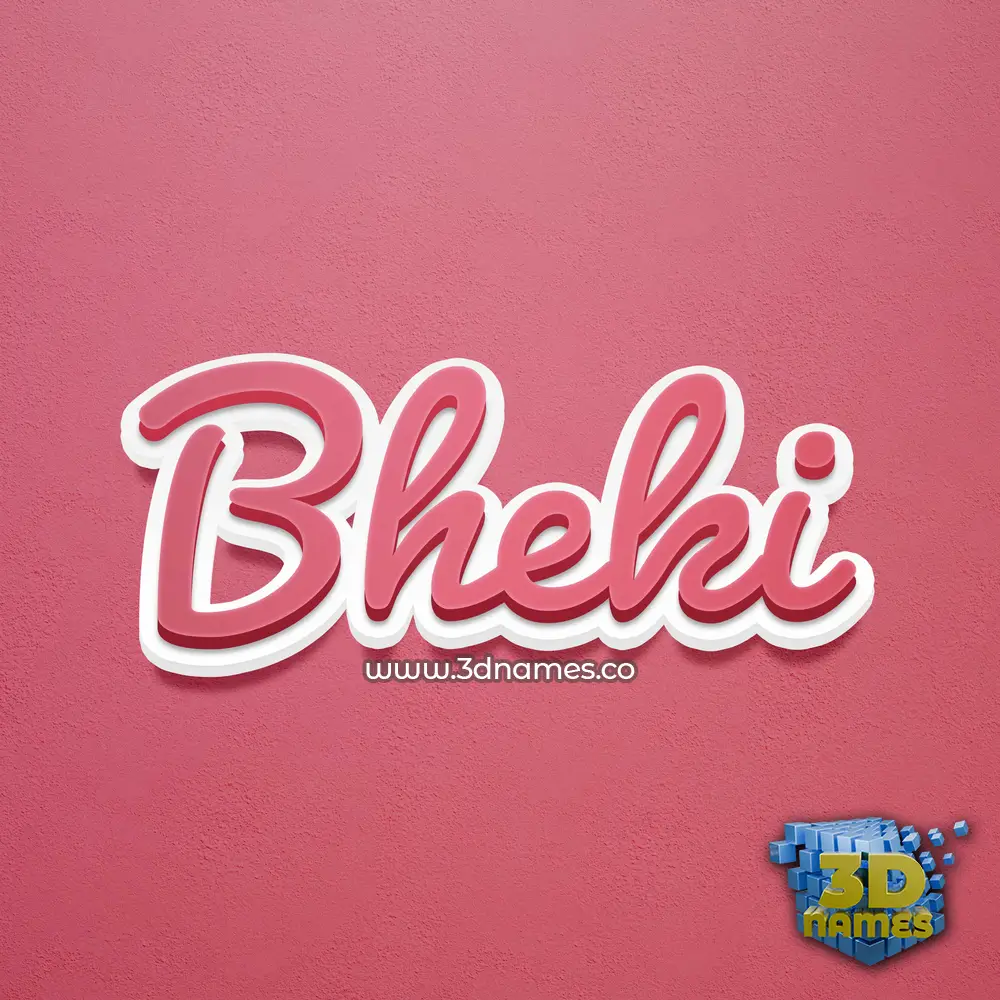 bheki in Red Scribble style - 3D name wallpaper