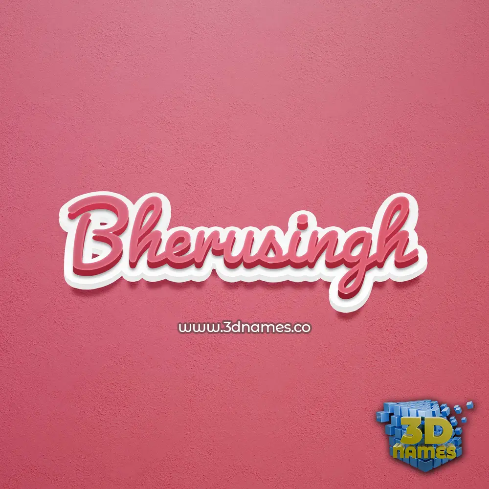 bherusingh in Red Scribble style - 3D name wallpaper