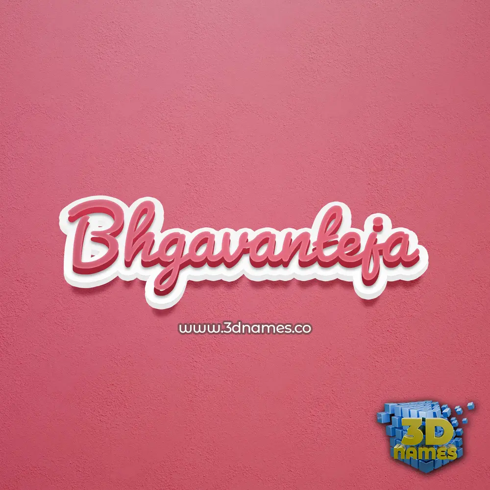bhgavanteja in Red Scribble style - 3D name wallpaper