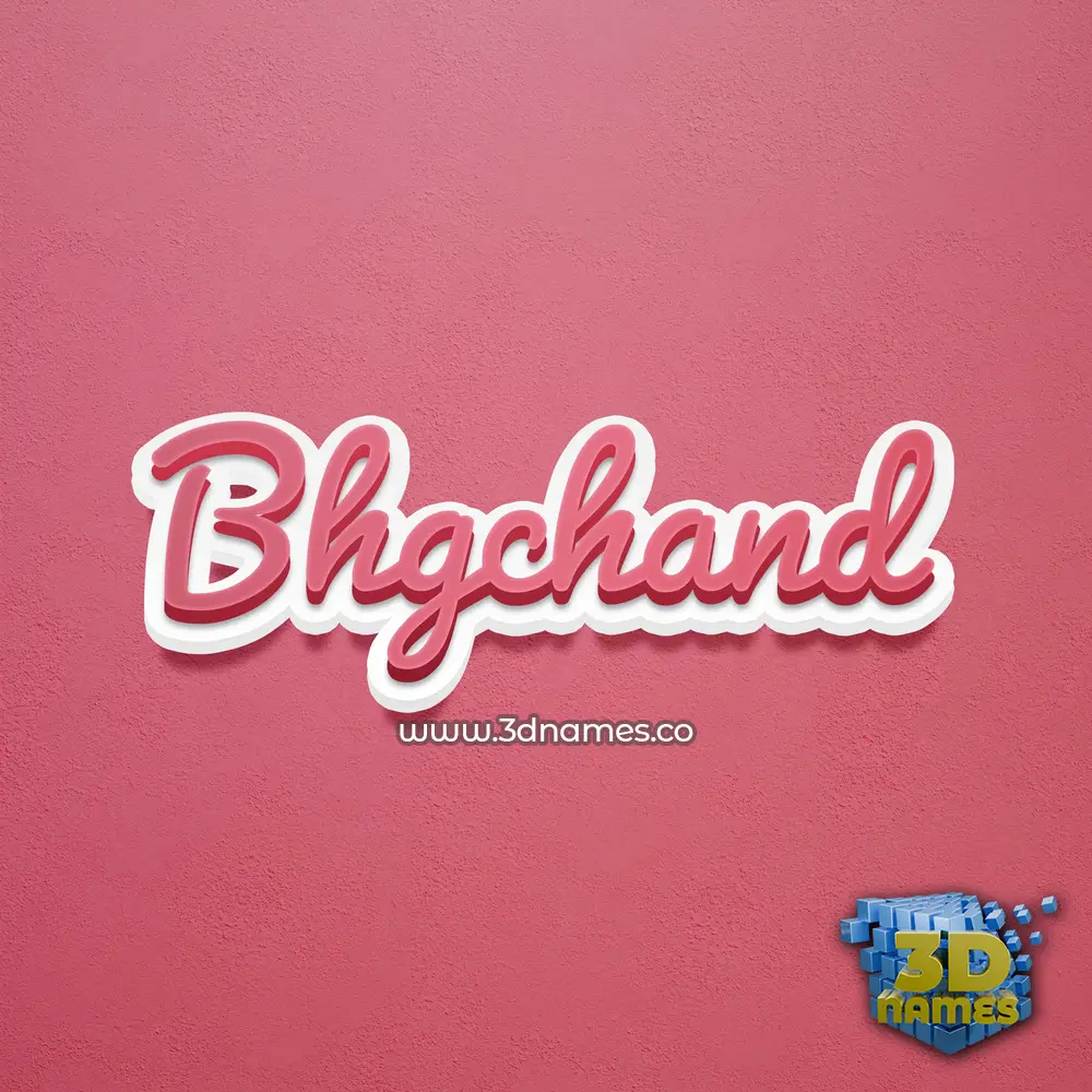 bhgchand in Red Scribble style - 3D name wallpaper