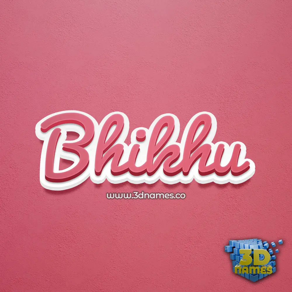 bhikhu in Red Scribble style - 3D name wallpaper