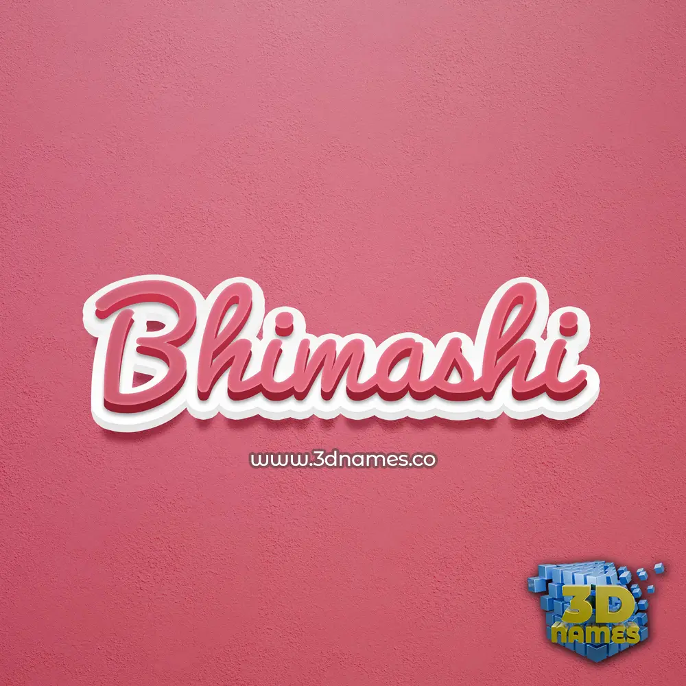 bhimashi in Red Scribble style - 3D name wallpaper