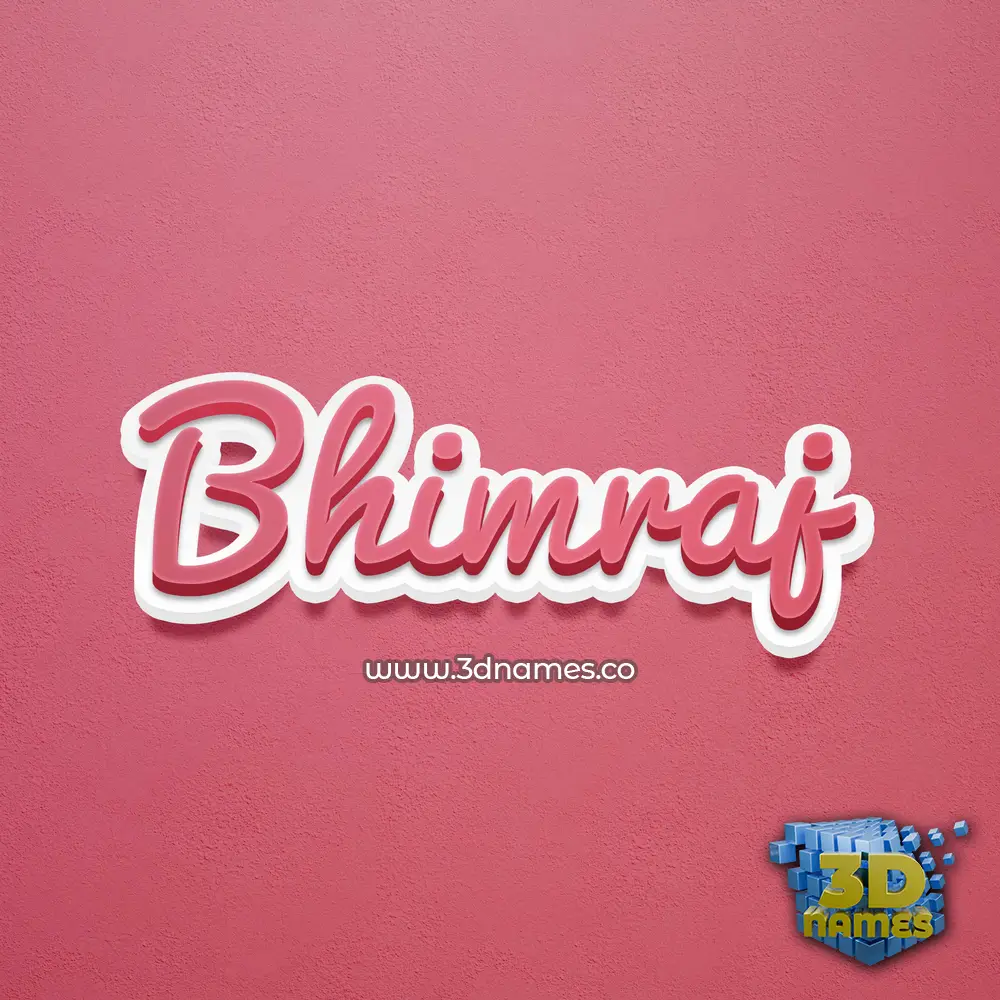 bhimraj in Red Scribble style - 3D name wallpaper