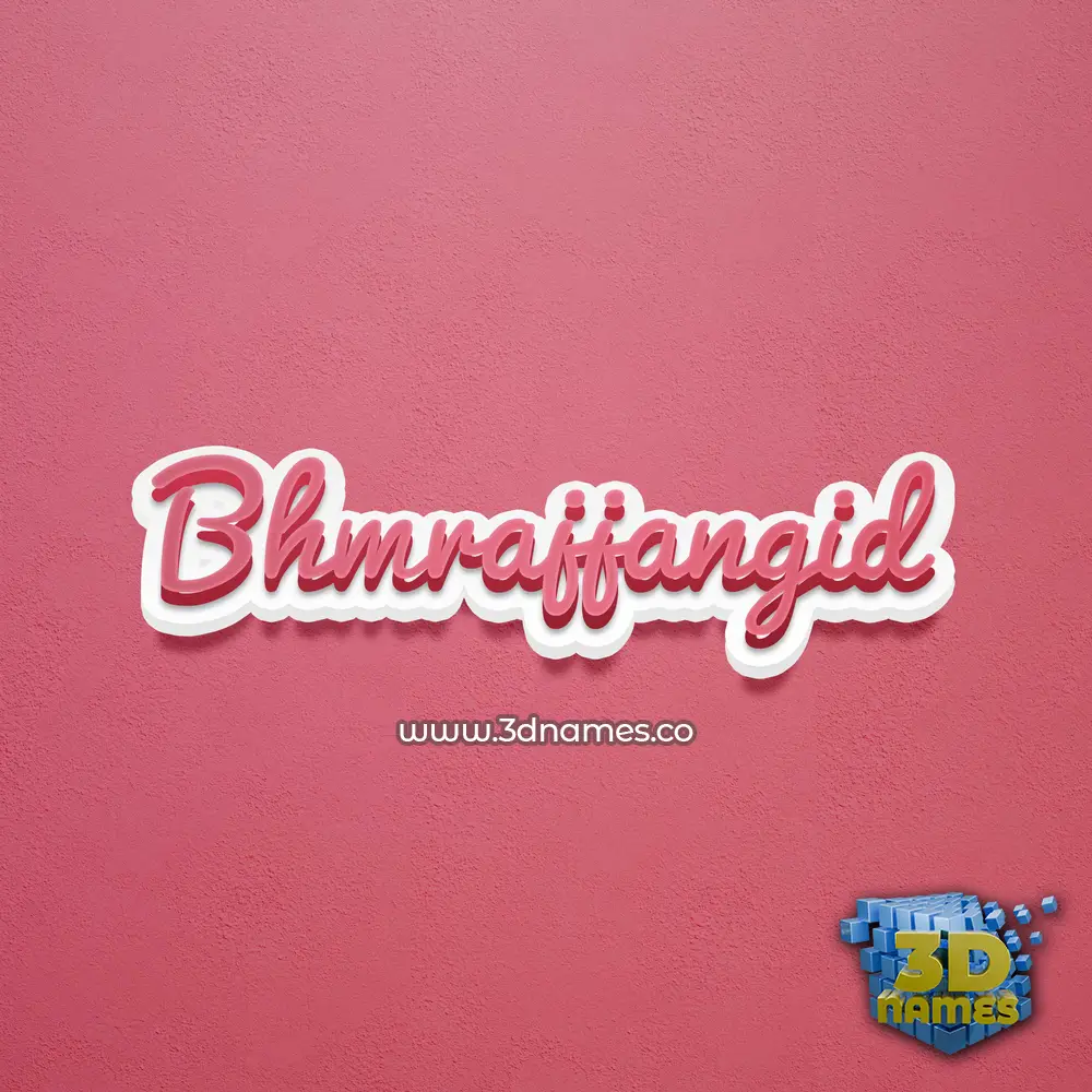 bhmrajjangid in Red Scribble style - 3D name wallpaper
