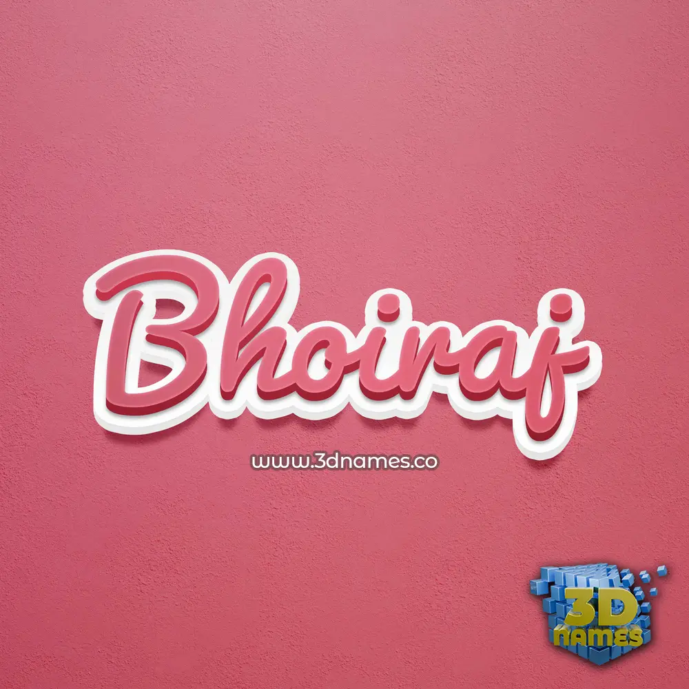 bhoiraj in Red Scribble style - 3D name wallpaper