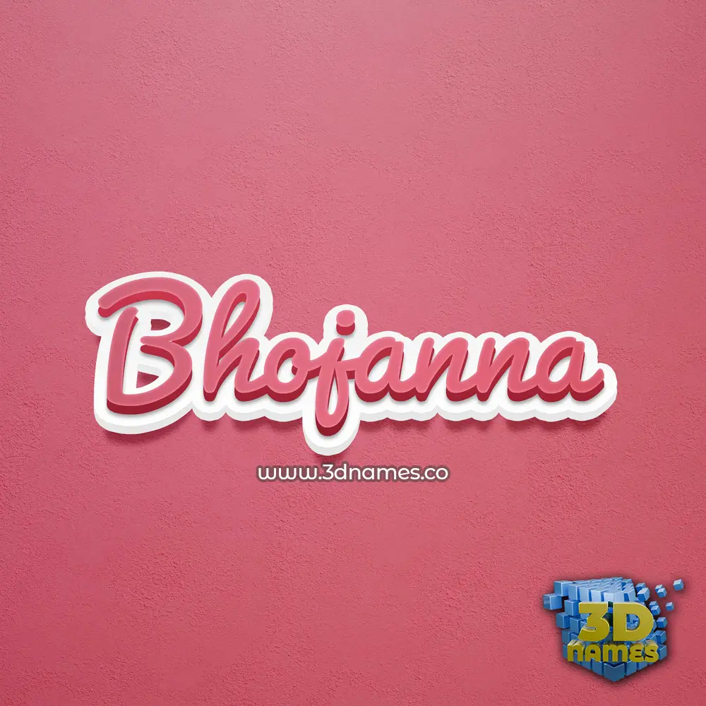bhojanna in Red Scribble style - 3D name wallpaper