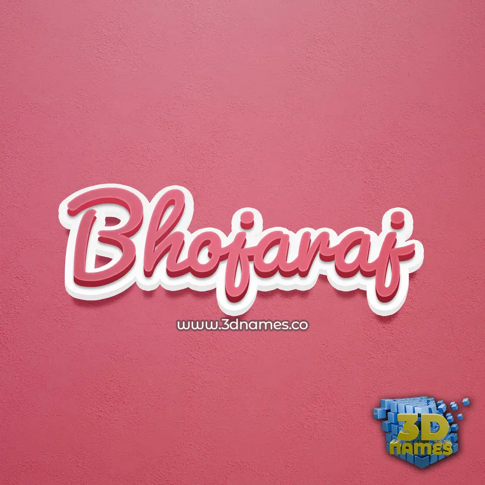 bhojaraj in Red Scribble style - 3D name wallpaper