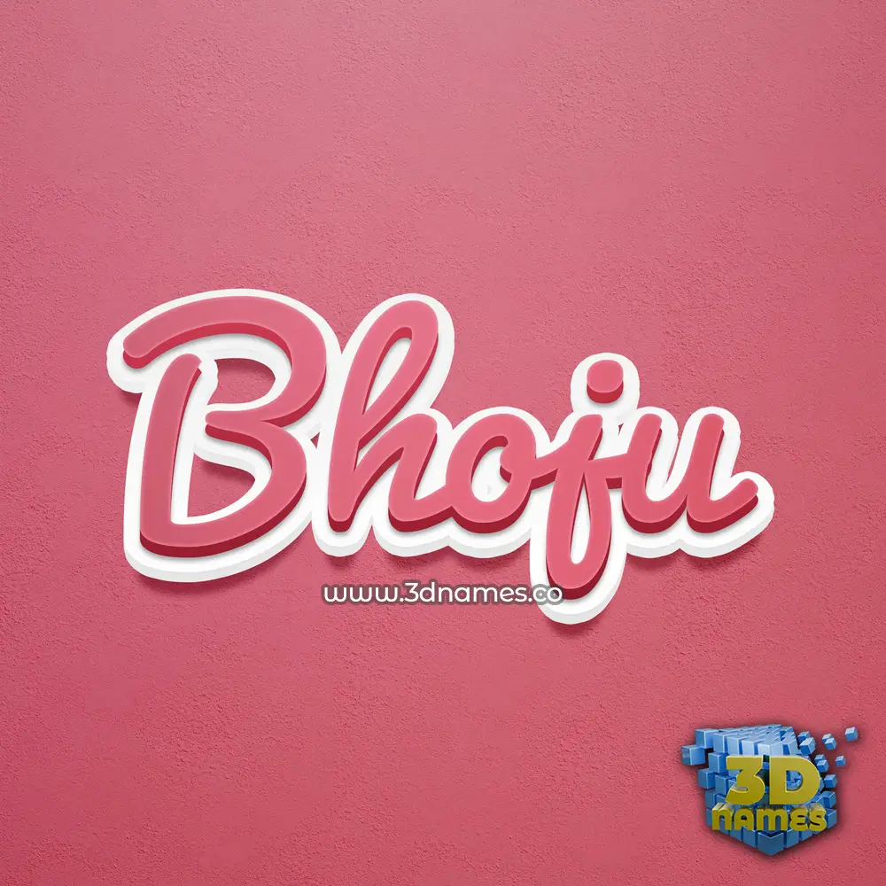 bhoju in Red Scribble style - 3D name wallpaper