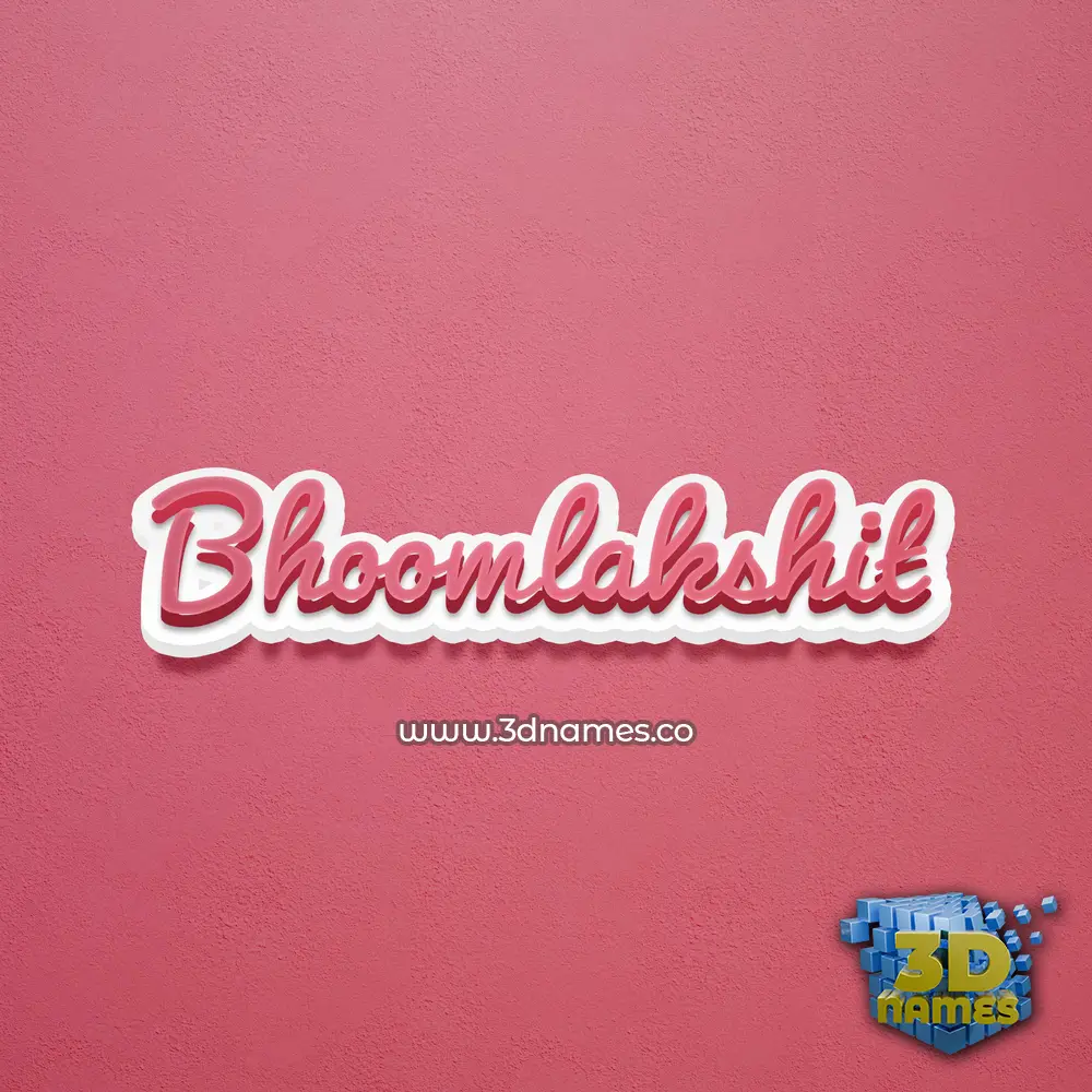 bhoomlakshit in Red Scribble style - 3D name wallpaper