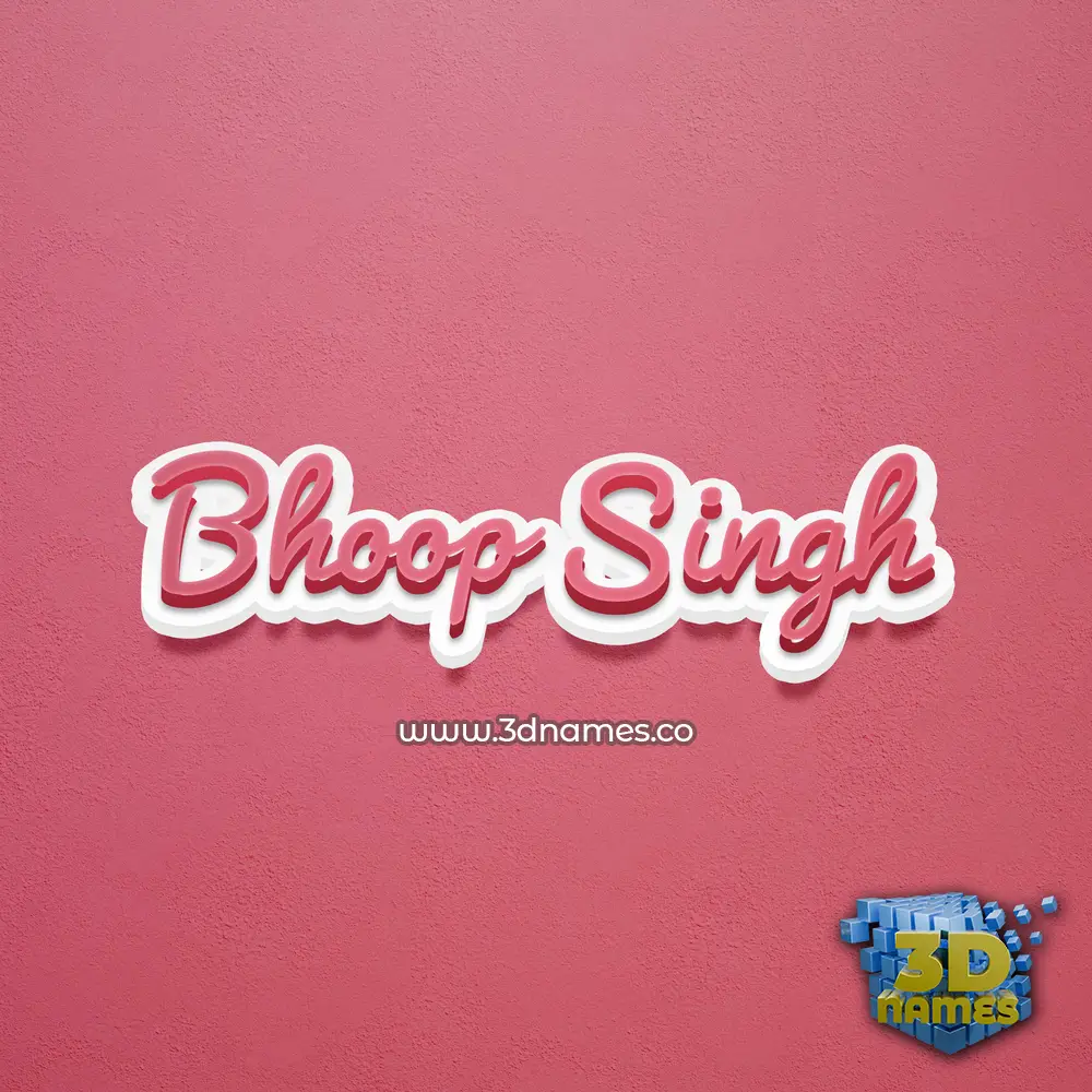 bhoop singh in Red Scribble style - 3D name wallpaper