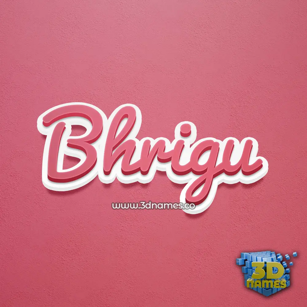 bhrigu in Red Scribble style - 3D name wallpaper