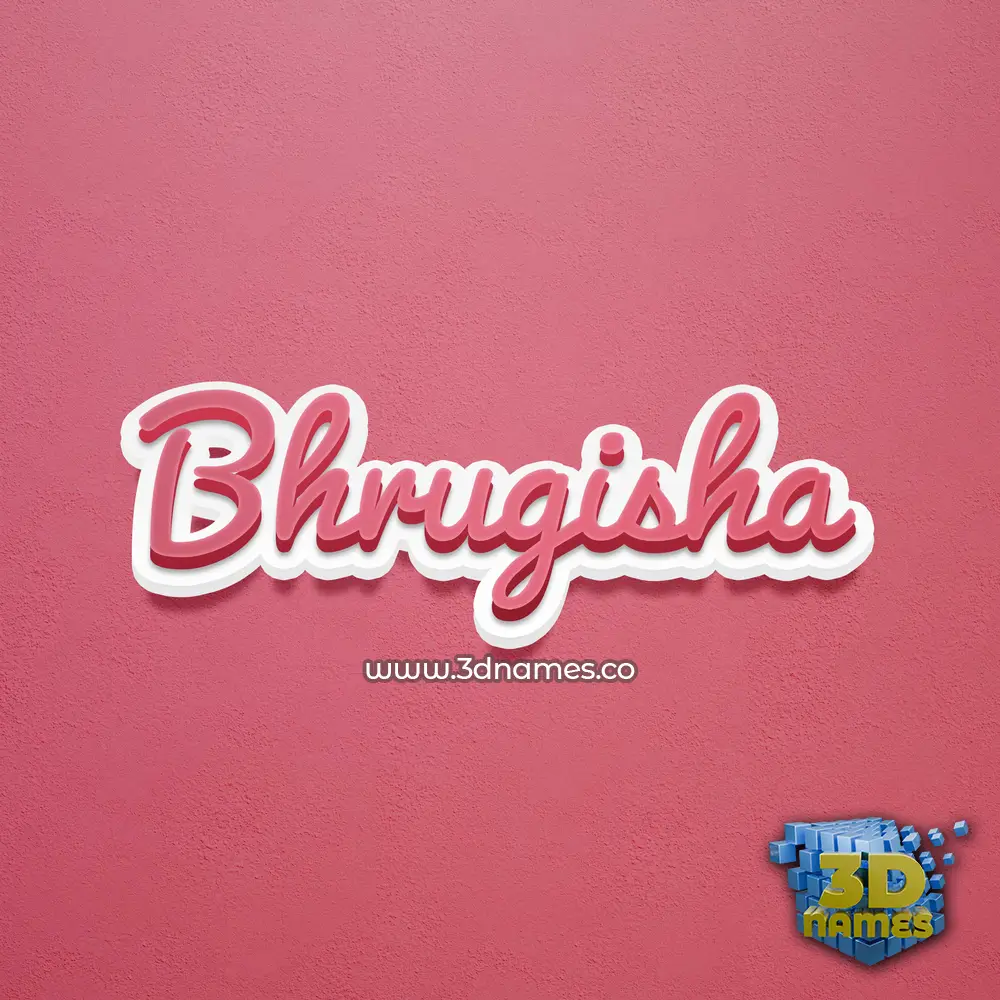 bhrugisha in Red Scribble style - 3D name wallpaper