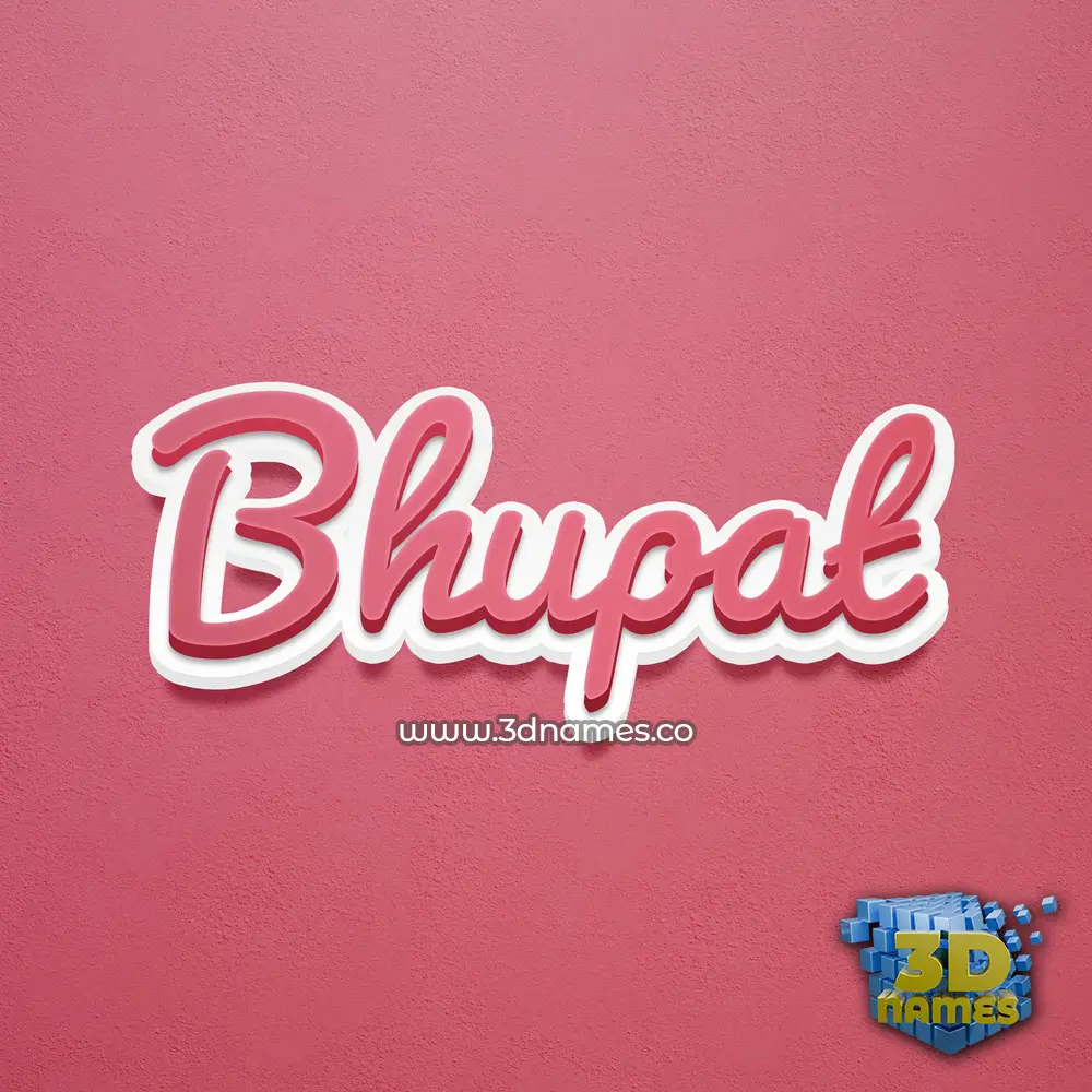 bhupat in Red Scribble style - 3D name wallpaper