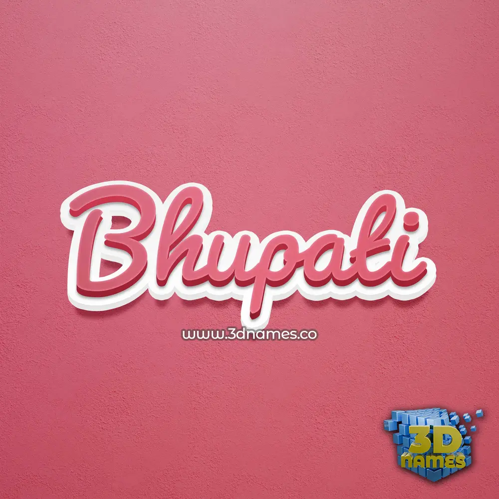 bhupati in Red Scribble style - 3D name wallpaper