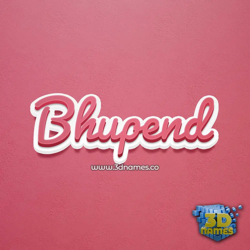 bhupend in Red Scribble style - 3D name wallpaper