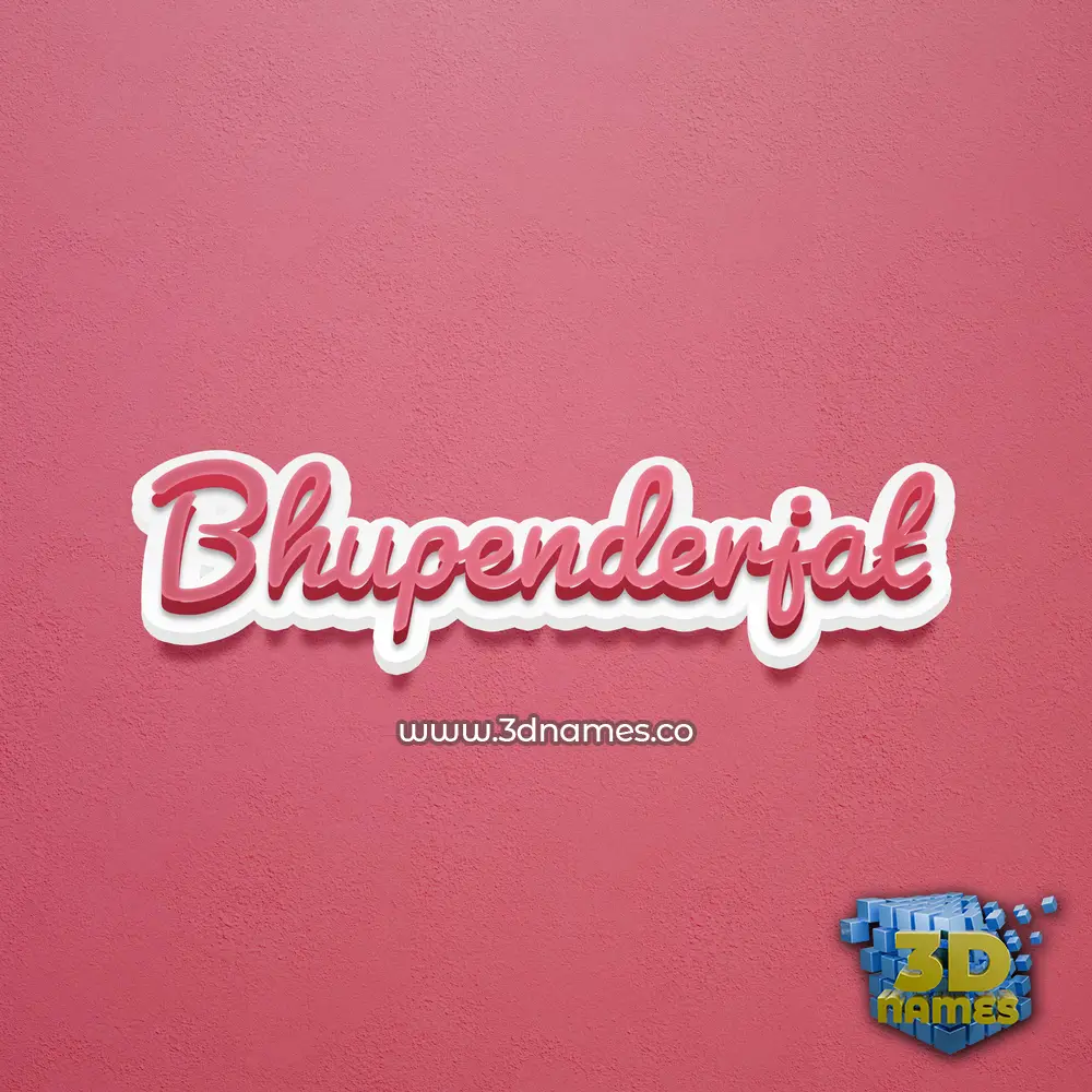 bhupenderjat in Red Scribble style - 3D name wallpaper