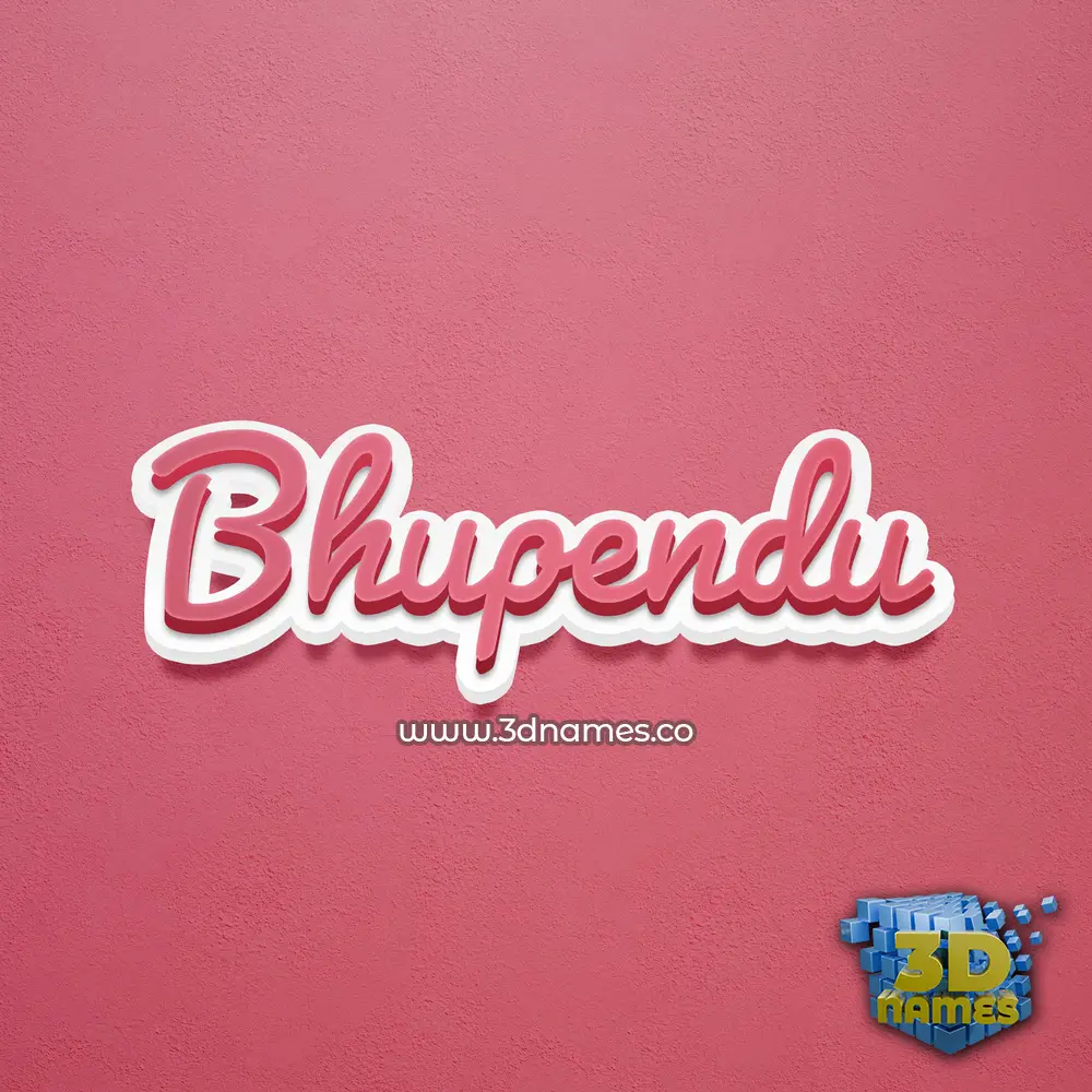 bhupendu in Red Scribble style - 3D name wallpaper