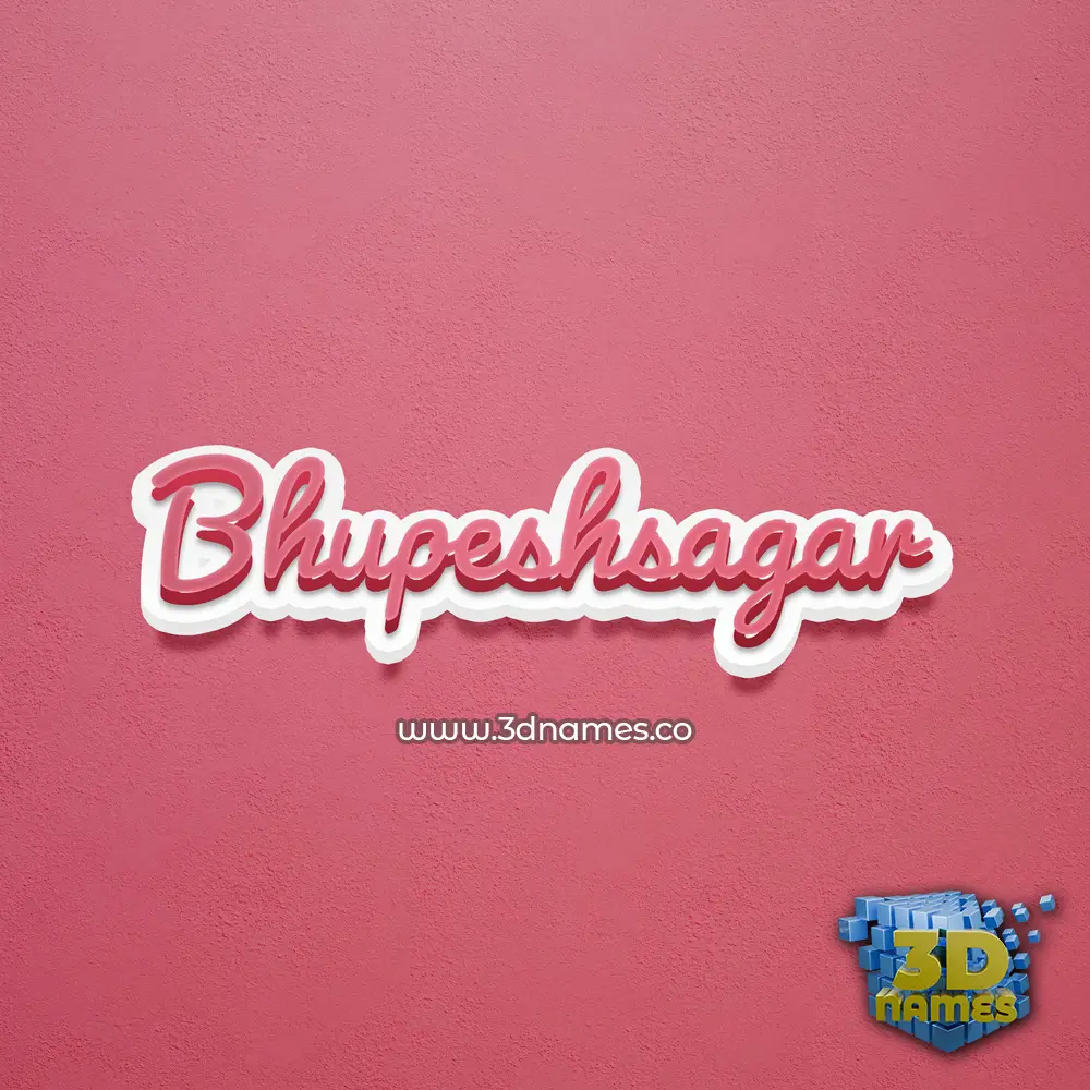 bhupeshsagar in Red Scribble style - 3D name wallpaper