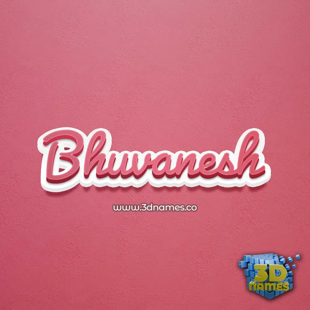 bhuvanesh in Red Scribble style - 3D name wallpaper
