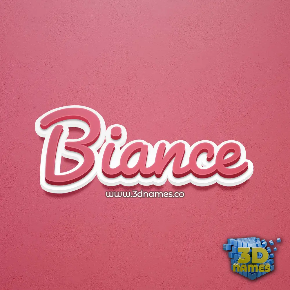 biance in Red Scribble style - 3D name wallpaper