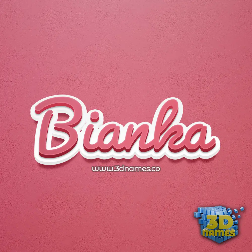 bianka in Red Scribble style - 3D name wallpaper