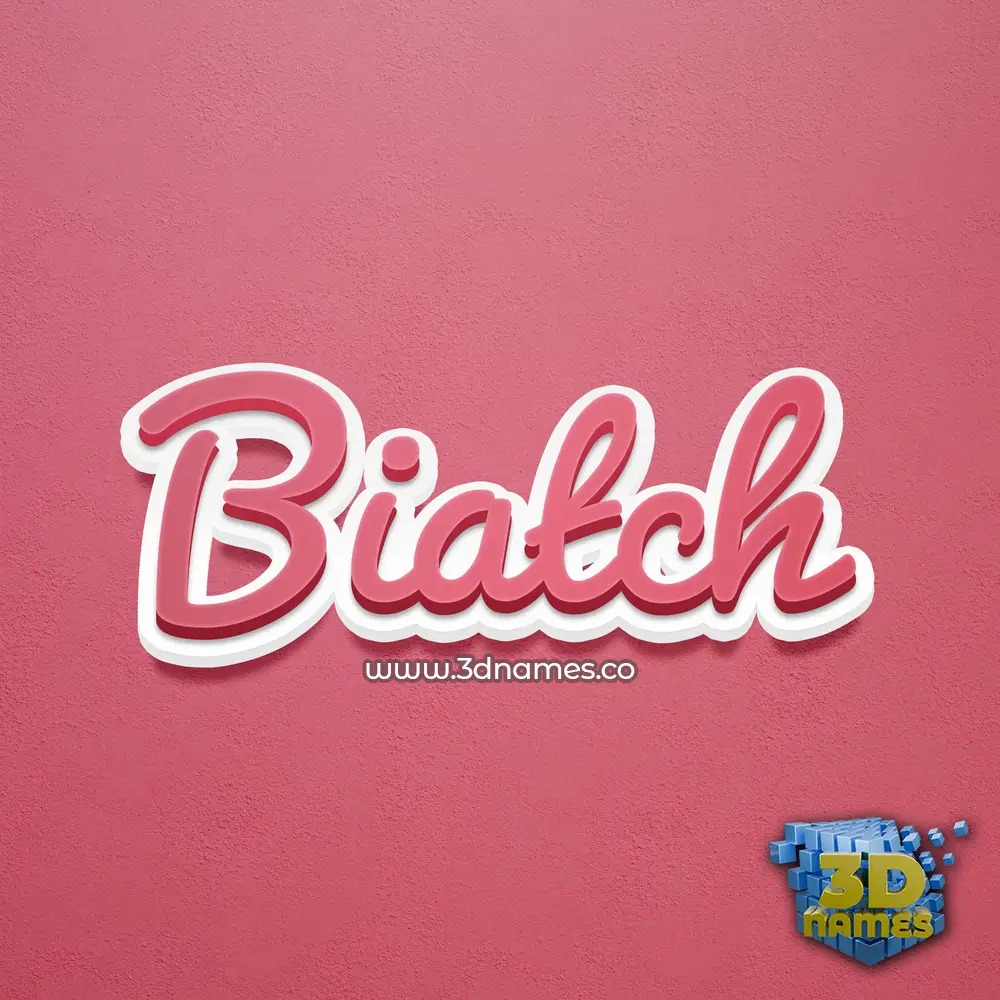 biatch in Red Scribble style - 3D name wallpaper