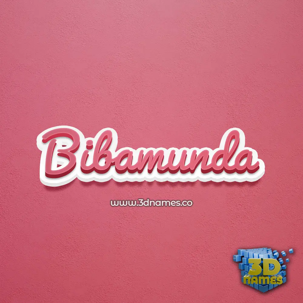 bibamunda in Red Scribble style - 3D name wallpaper