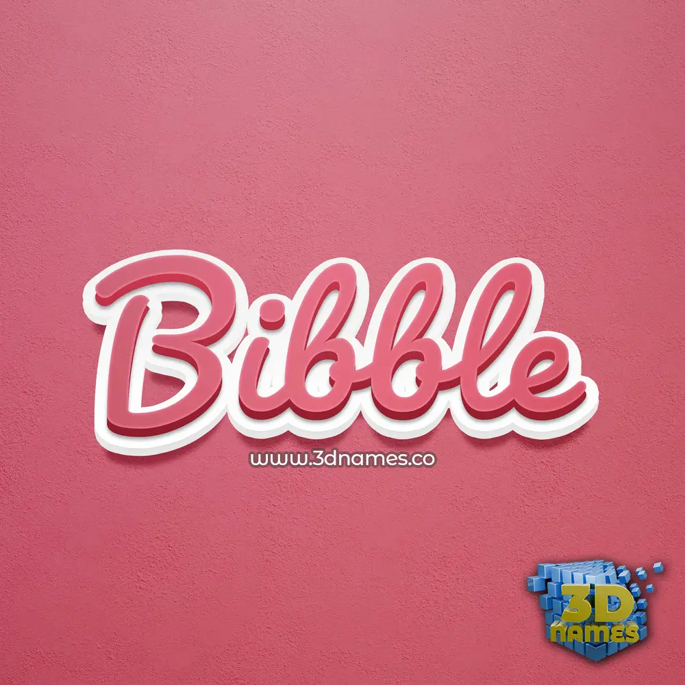 bibble in Red Scribble style - 3D name wallpaper