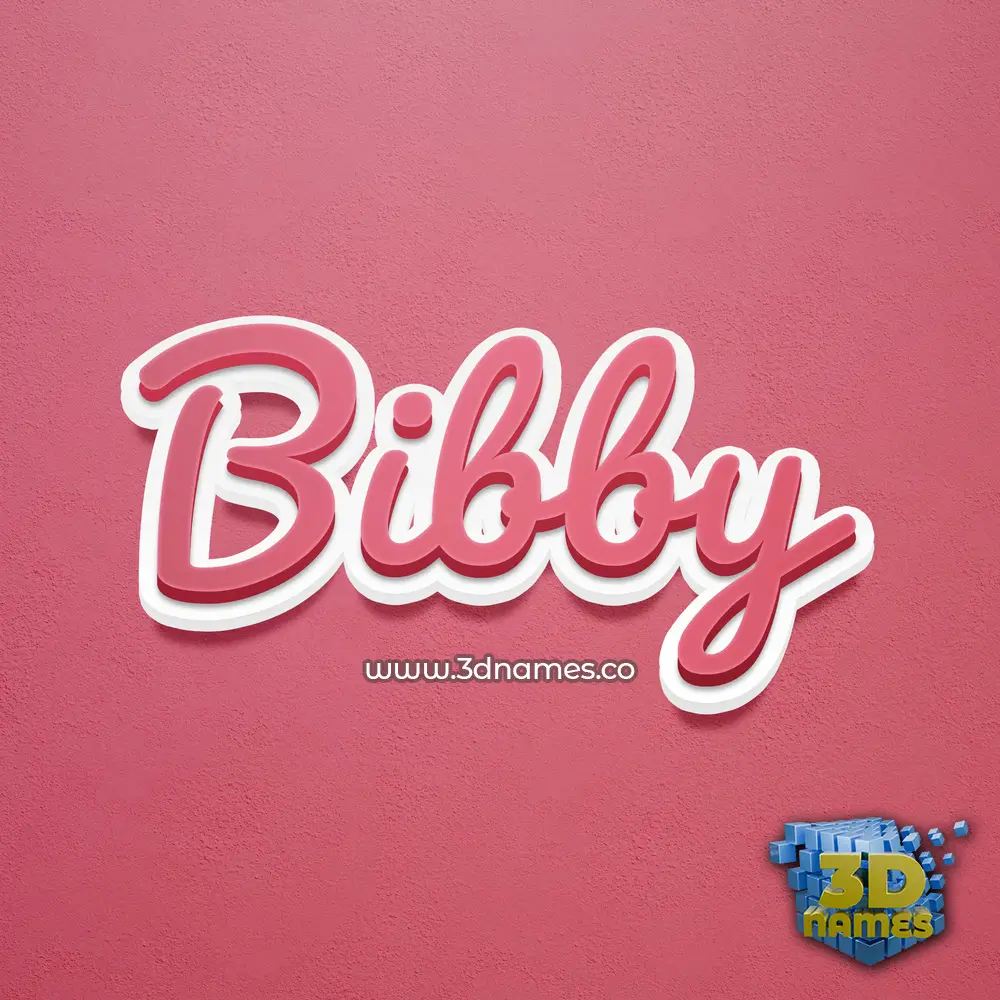 bibby in Red Scribble style - 3D name wallpaper
