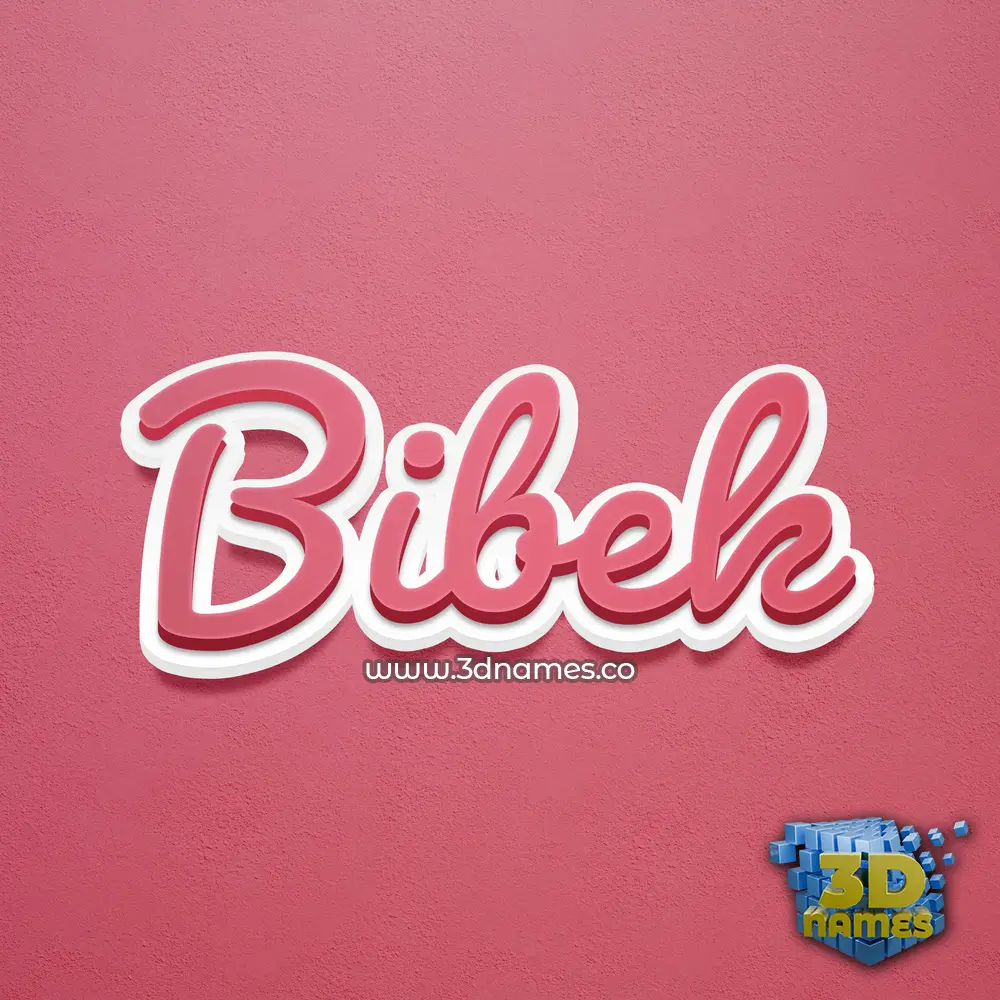 bibek in Red Scribble style - 3D name wallpaper