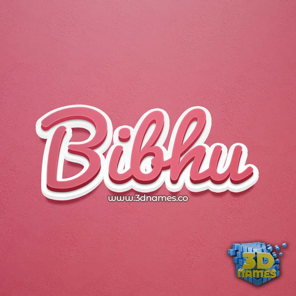 bibhu in Red Scribble style - 3D name wallpaper