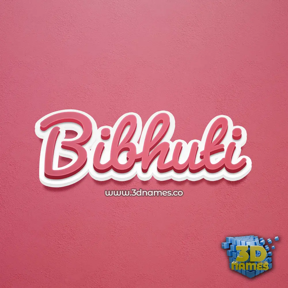bibhuti in Red Scribble style - 3D name wallpaper