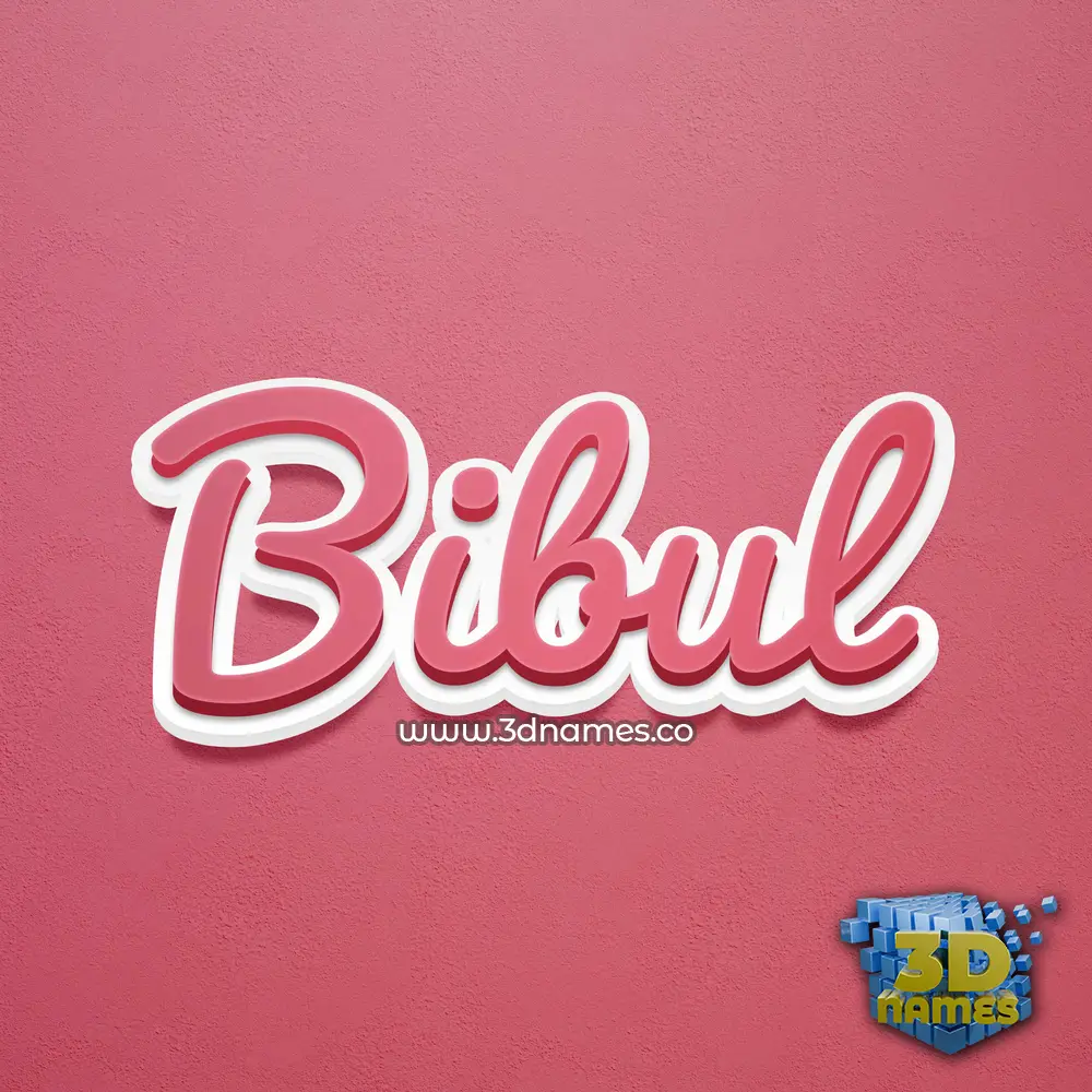 bibul in Red Scribble style - 3D name wallpaper